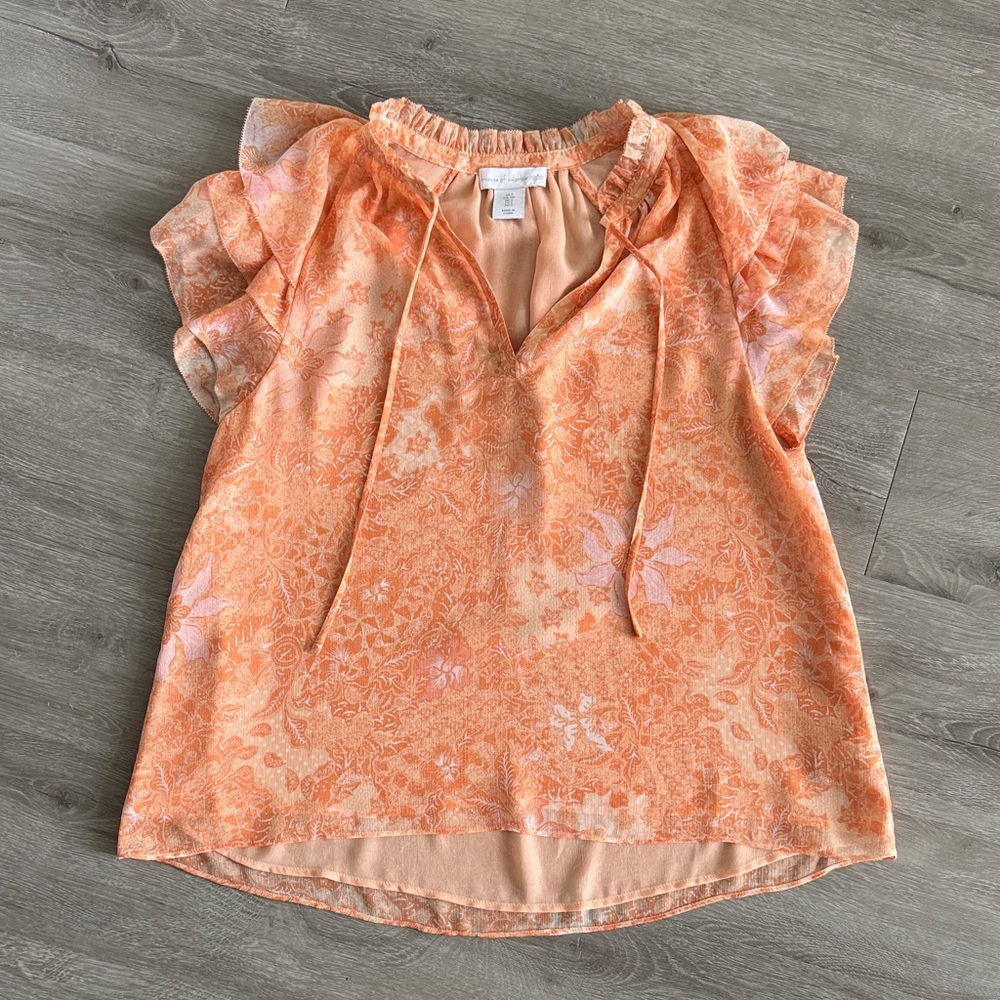 House Of Harlow Blouse Ruffle Sleeve